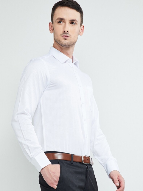 

max Men White Slim Fit Solid Formal Shirt