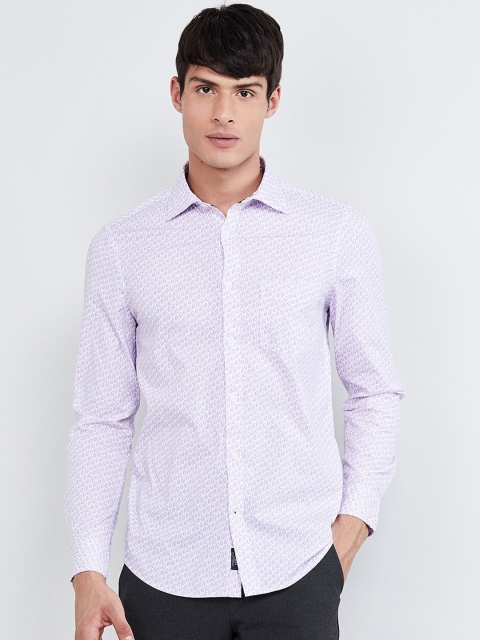 

max Men Purple Regular Fit Printed Casual Shirt