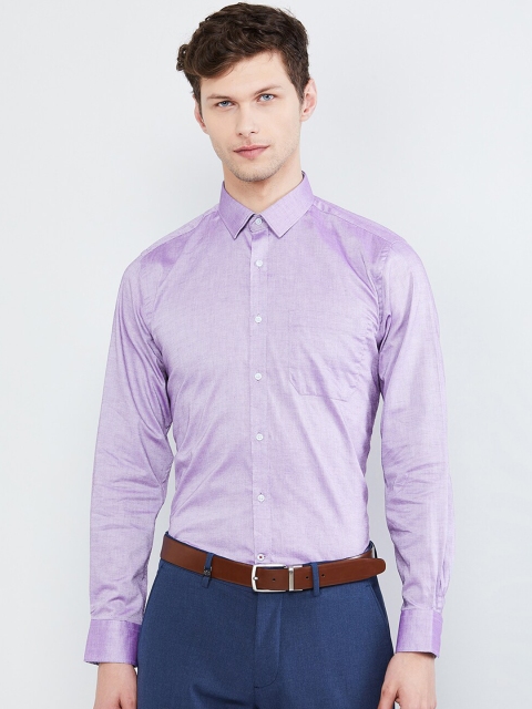 

max Men Purple Slim Fit Solid Formal Shirt
