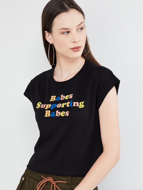

max Women Black Printed Top