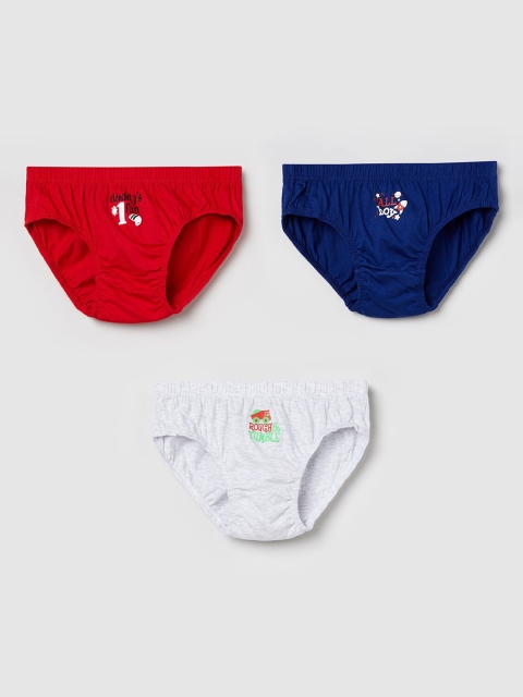 

max Boys Pack Of 3 Basic Briefs NOS20MFIN01, Grey melange