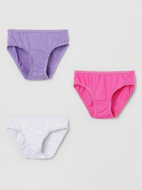 

max Girls Pack Of 3 Assorted Basic Briefs NOS19WEIN04MULTI
