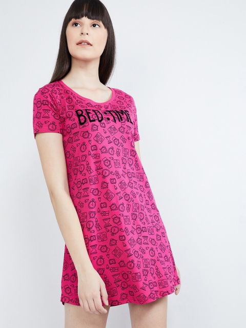 

max Pink & Beige Checked Nightdress