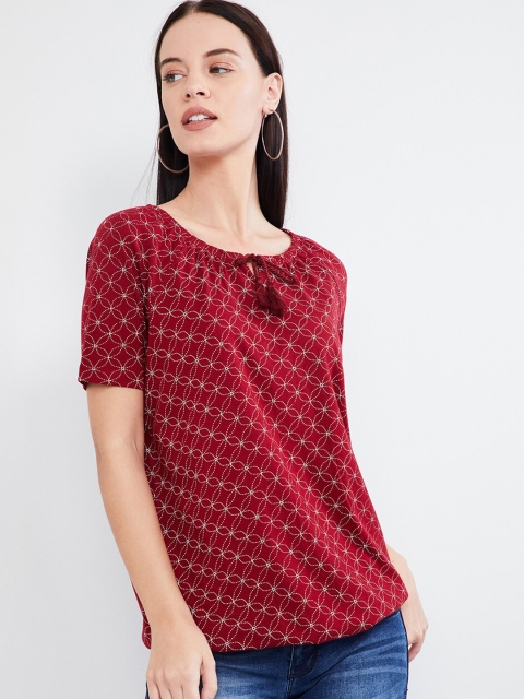 

max Women Red Printed Top