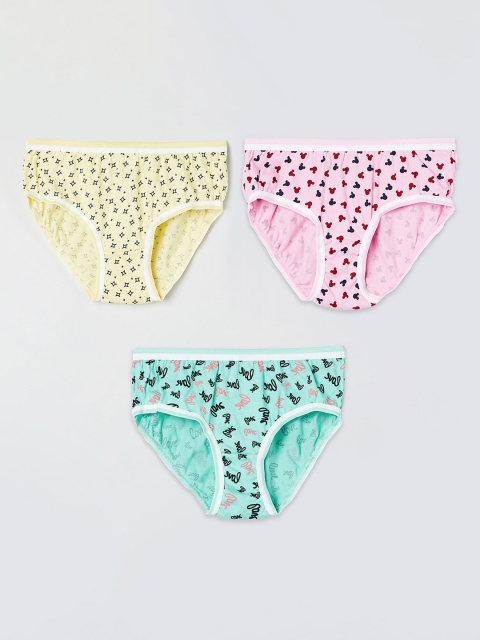 

max Girls Pack Of 3 Assorted Basic Briefs NOS20MCIN04MULTI