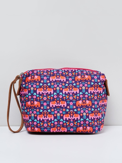 

max Women Blue & Pink Printed Pouch