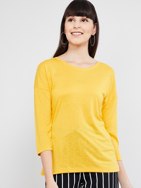 

max Women Yellow Solid Top