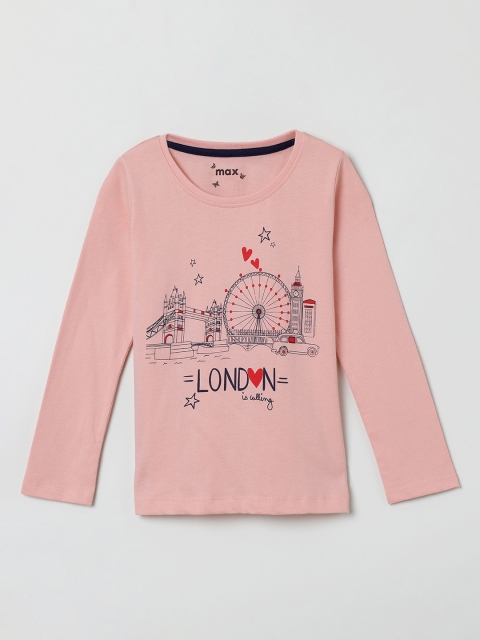 

max Girls Pink Printed Top