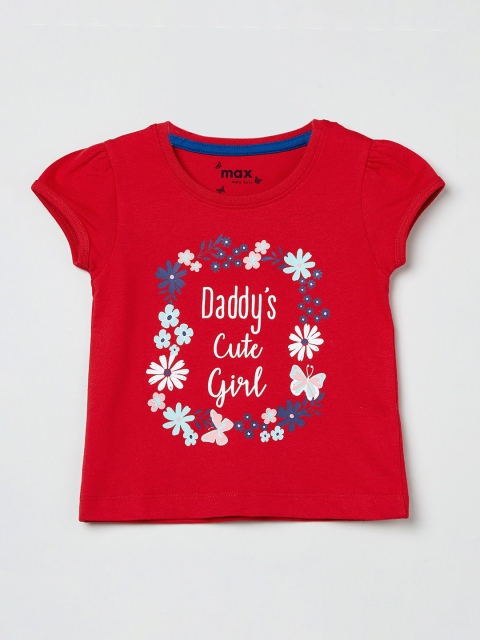 

max Girls Red Printed Top