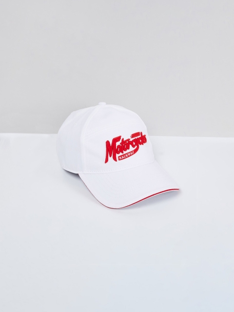 

max Men White & Red Embroidered Baseball Cap