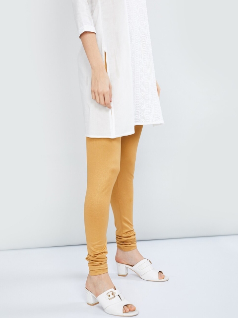 

max Women Beige Solid Churidhar
