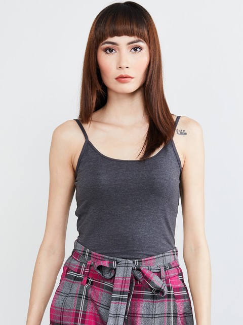 

max Women Grey Solid Camisole NOOSKITTYMELANGE_1