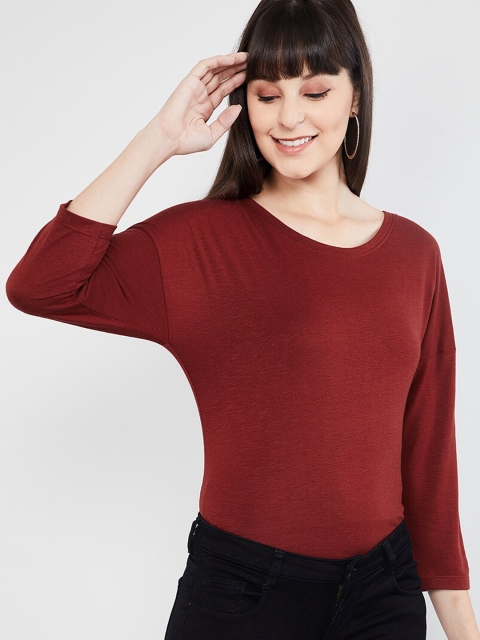 

max Women Maroon Solid Top
