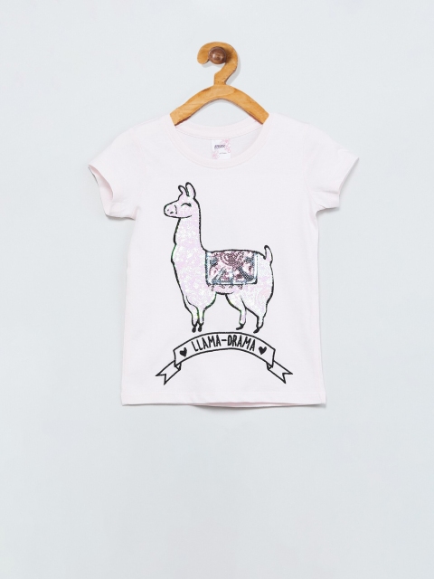

max Girls Pink Printed Top