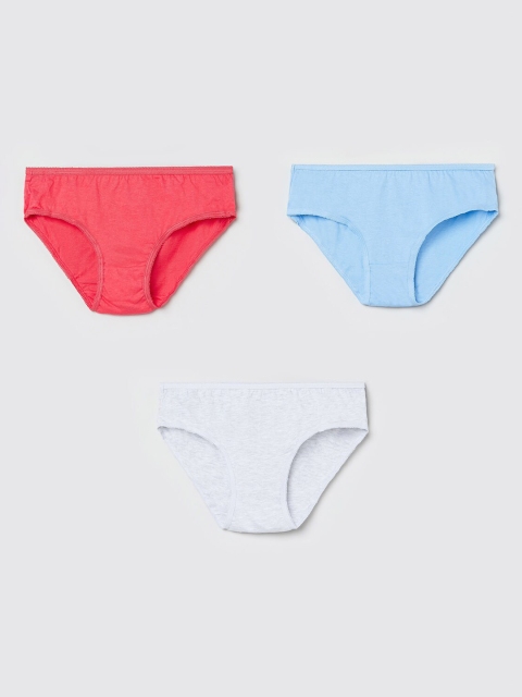 max Girls Pack Of 3 Assorted Basic Briefs NOS20MEIN03MULTI