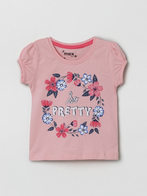

max Girls Pink Printed Top