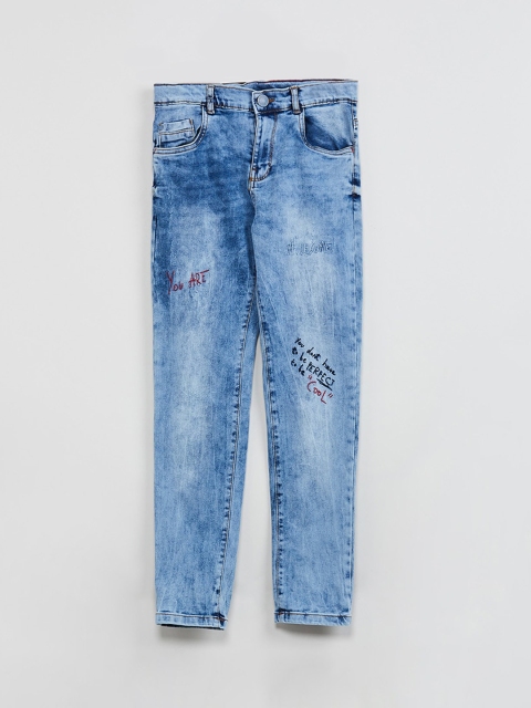 

max Boys Blue Slim Fit Mid-Rise Clean Look Jeans