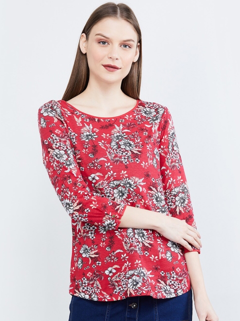 

max Women Red Floral Printed Top