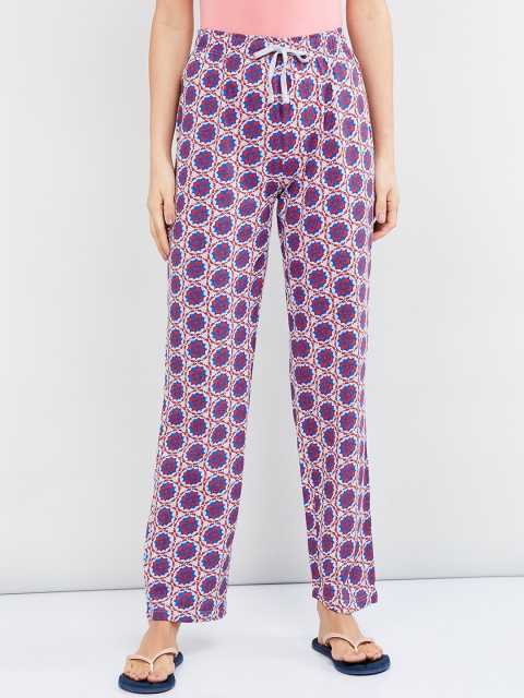

max Women Purple Printed Lounge Pant