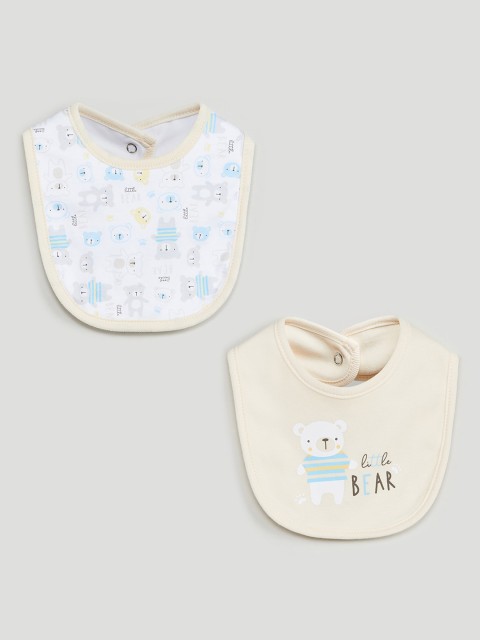 

MAX Kids Multicoloured Pack of 2 Printed Bib, Multi