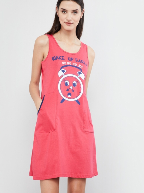 

max Pink & Beige Printed Nightdress