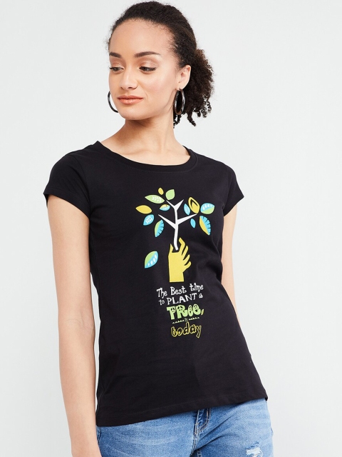 

max Women Black Printed Top