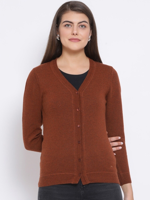 

Monte Carlo Women Brown Solid Cardigan Sweater