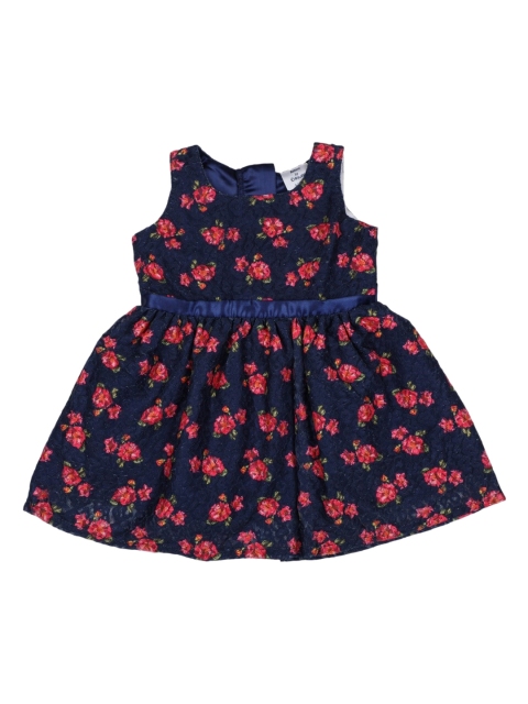 

Doodle Girls Navy Blue Printed A-Line Dress