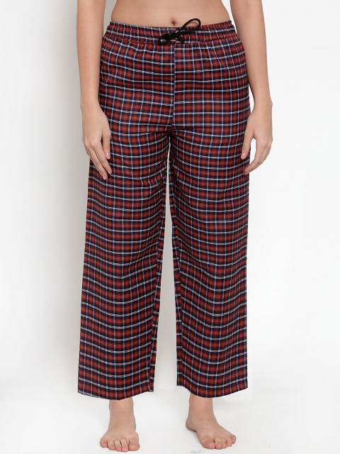 

Secret Wish Women Maroon & Blue Checked Lounge Pants SC-PY-027-129-S