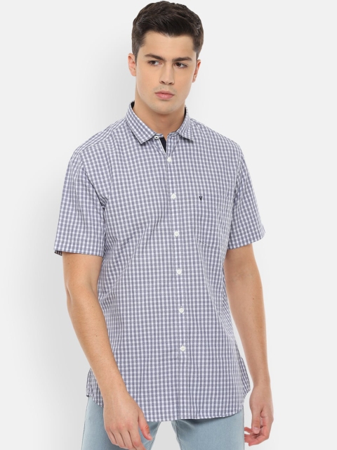 

Van Heusen Sport Men Blue & White Slim Fit Checked Casual Shirt