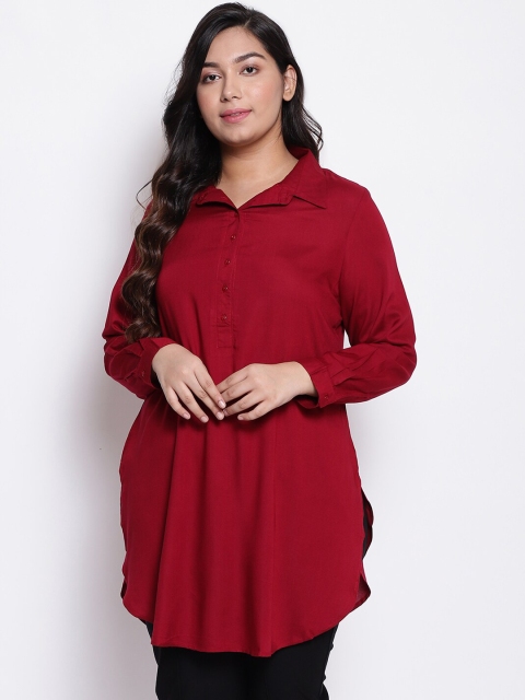 

Amydus Women Red Solid Tunic