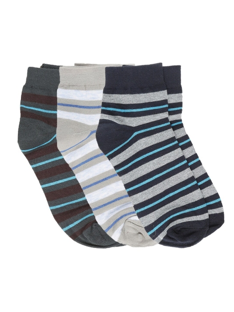 Dollar Men Pack of 3 Assorted Ankle-Length Socks