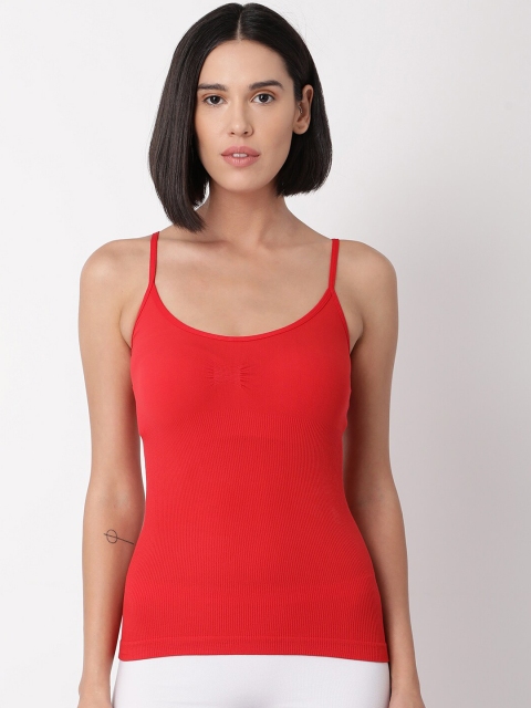 

GOLDSTROMS Women Red Self-Design Seamless Camisole