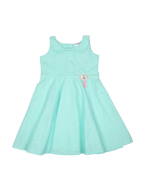 

Doodle Girls Mint Green Lace A-Line Dress