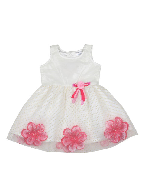 

Doodle Girls Off-White Printed A-Line Dress
