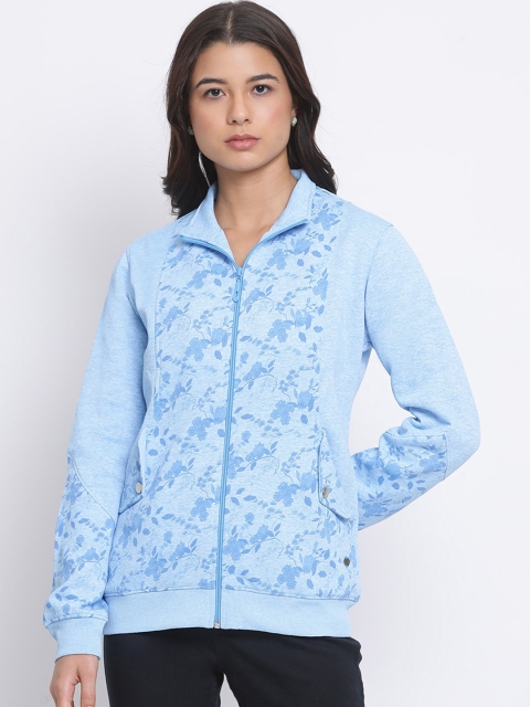 

Monte Carlo Women Blue Floral Printed Sweatshirt