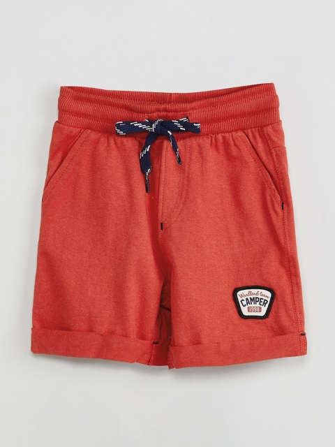 

max Boys Rust Red Solid Regular Fit Regular Shorts