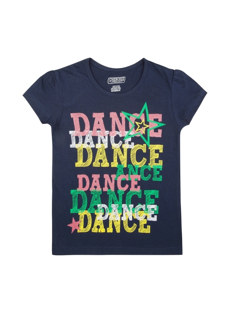 

Cherokee Girls Blue Printed Round Neck T-shirt