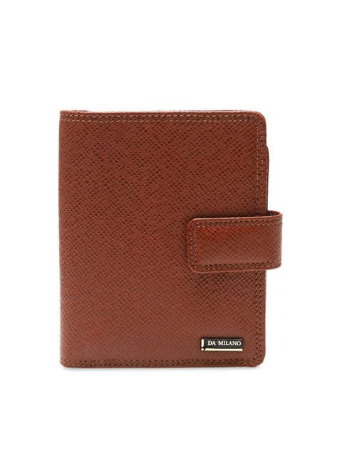 

Da Milano Women Brown Textured Two Fold Leather Wallet