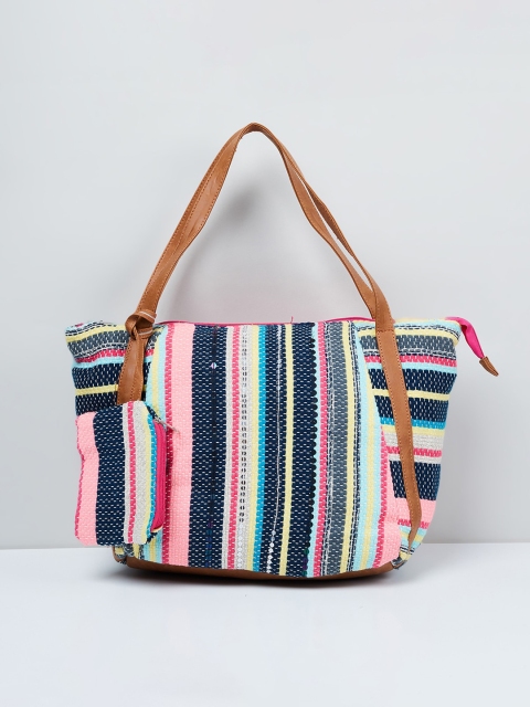 

max Multicoloured Striped Handheld Bag, Multi