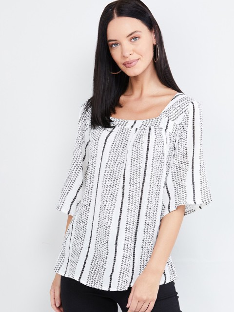 

max Women Off-White Striped Top