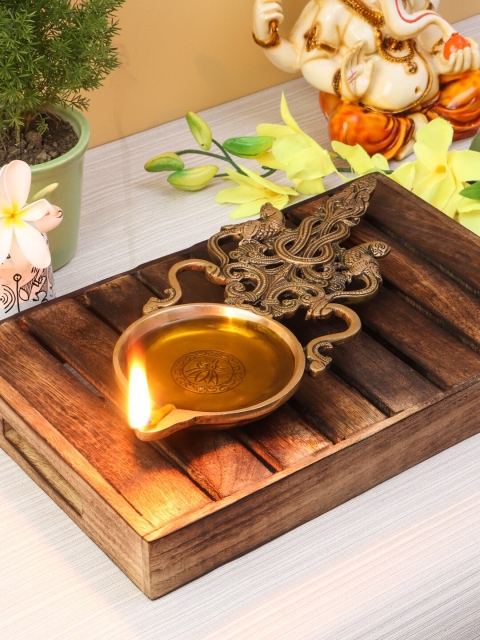 

Imli Street Gold-Toned Brass Pooja Spoon