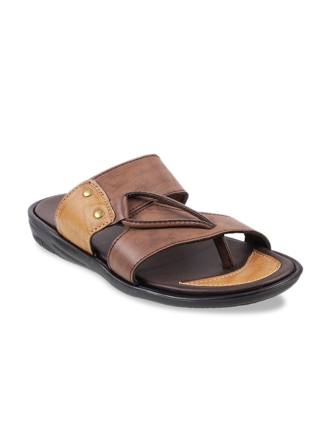 

WALKWAY Men Tan Brown Comfort Sandals