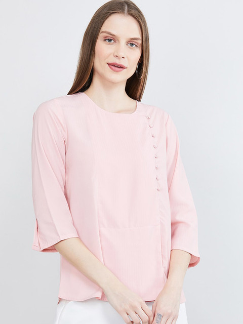 

max Women Pink Solid Top