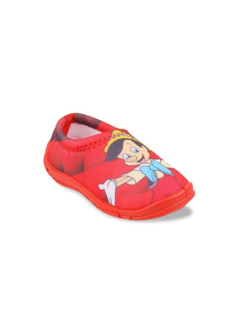

WALKWAY Boys Red Printed Slip-On Sneakers