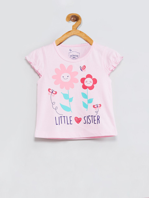 

max Girls Pink Floral Printed Top