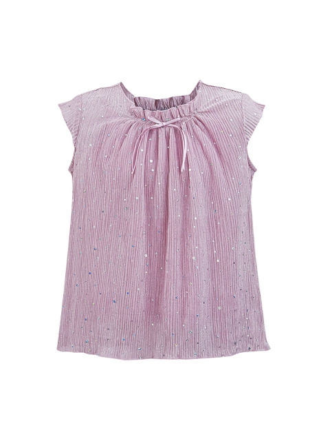

Daffodils GIRLS WEAR Girls Pink Sequin Embellished Top