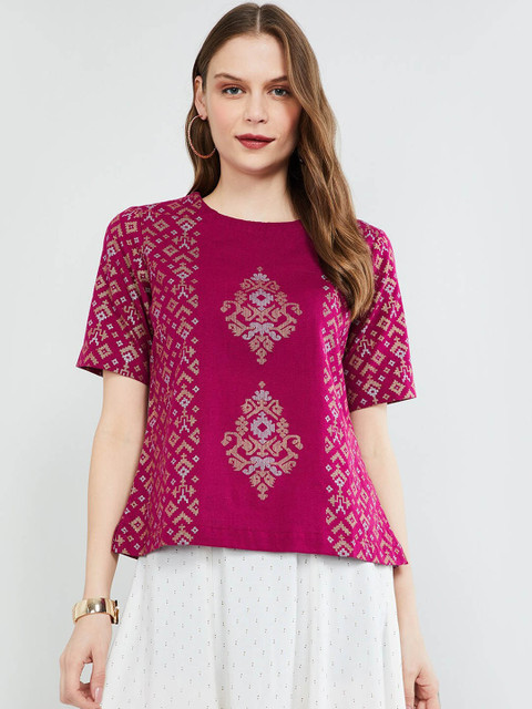

max Women Magenta Printed Top