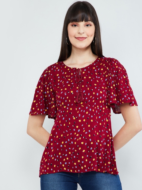 

max Women Red Printed Top