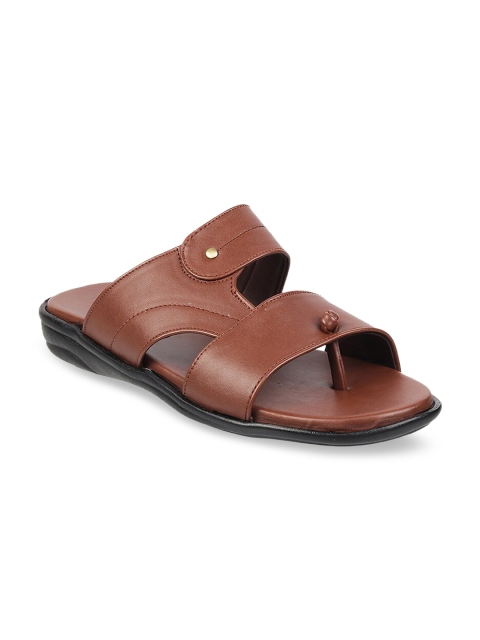 

WALKWAY Men Tan Brown Comfort Sandals